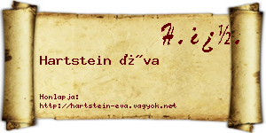 Hartstein Éva névjegykártya